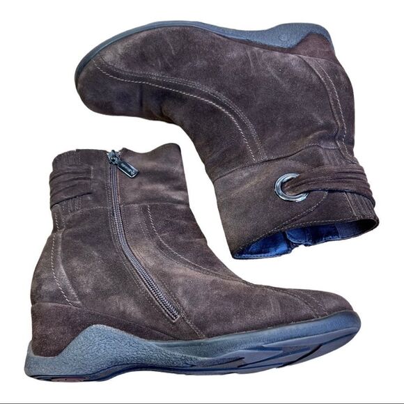 BLONDO 8 Brown  Ankle Boots Waterproof Suede Leather Bootie Winter Outdoors - Picture 5 of 8